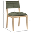 Bowery Hill Olive Linen Textured Fabric Dining Side Chair (Set of 2)