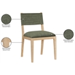 Bowery Hill Olive Linen Textured Fabric Dining Side Chair (Set of 2)