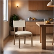 Bowery Hill Beige Linen Textured Fabric Dining Side Chair (Set of 2)