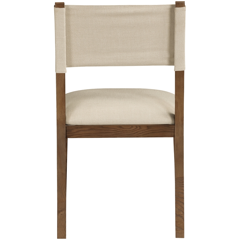 Bowery Hill Beige Linen Textured Fabric Dining Side Chair (Set of 2)