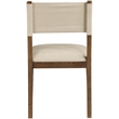 Bowery Hill Beige Linen Textured Fabric Dining Side Chair (Set of 2)