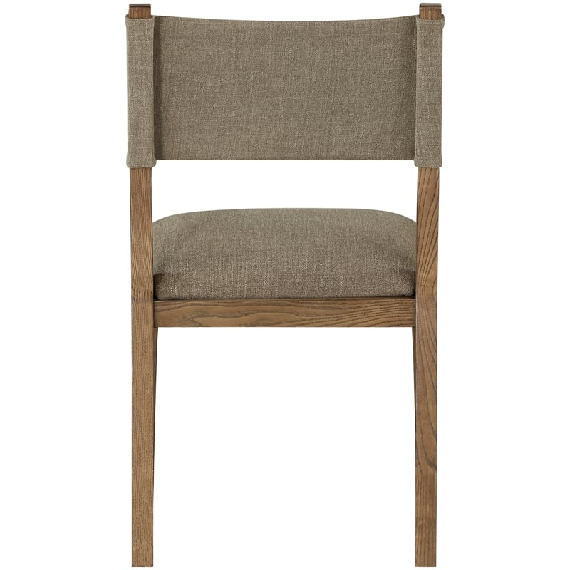 Bowery Hill Brown Linen Textured Fabric Dining Side Chair (Set of 2)