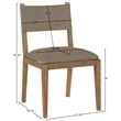 Bowery Hill Brown Linen Textured Fabric Dining Side Chair (Set of 2)