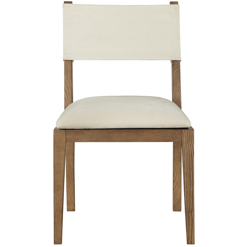 Bowery Hill Cream Linen Textured Fabric Dining Side Chair (Set of 2)