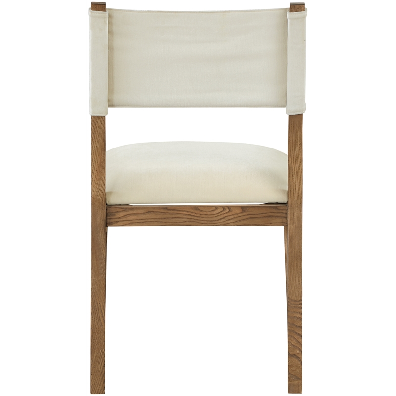 Bowery Hill Cream Linen Textured Fabric Dining Side Chair (Set of 2)
