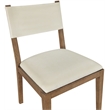 Bowery Hill Cream Linen Textured Fabric Dining Side Chair (Set of 2)