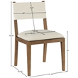 Bowery Hill Cream Linen Textured Fabric Dining Side Chair (Set of 2)