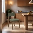Bowery Hill Olive Linen Textured Fabric Dining Side Chair (Set of 2)