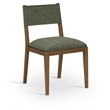 Bowery Hill Olive Linen Textured Fabric Dining Side Chair (Set of 2)