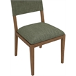 Bowery Hill Olive Linen Textured Fabric Dining Side Chair (Set of 2)