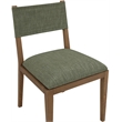 Bowery Hill Olive Linen Textured Fabric Dining Side Chair (Set of 2)