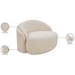 Bowery Hill Contemporary Beige Chenille Fabric Upholstered Chair