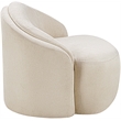 Bowery Hill Contemporary Beige Chenille Fabric Upholstered Chair