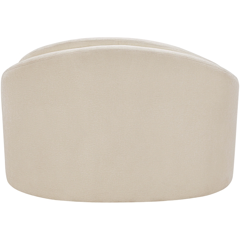 Bowery Hill Contemporary Beige Chenille Fabric Upholstered Chair