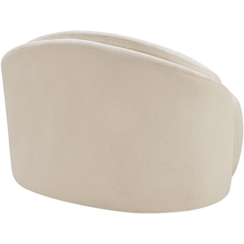 Bowery Hill Contemporary Beige Chenille Fabric Upholstered Chair