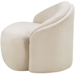 Bowery Hill Contemporary Beige Chenille Fabric Upholstered Chair