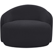 Bowery Hill Contemporary Black Chenille Fabric Upholstered Chair