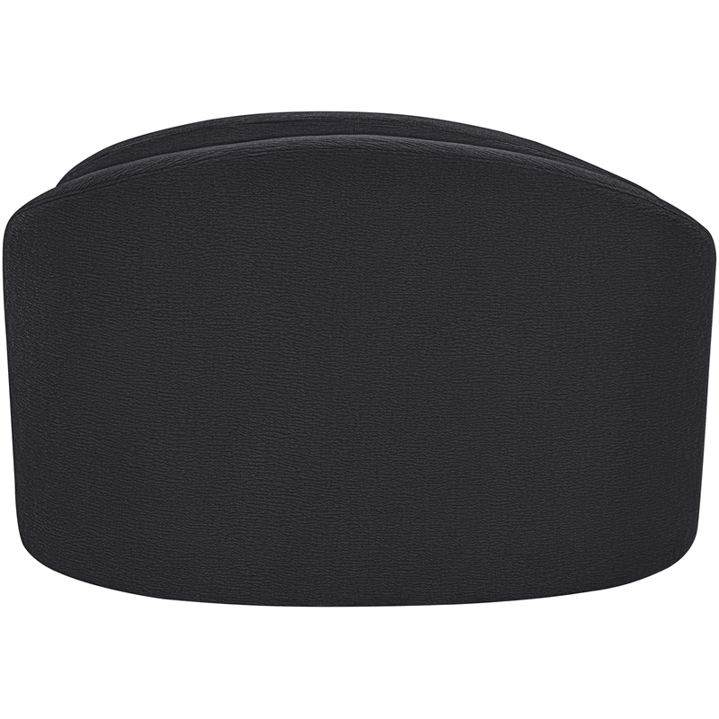 Bowery Hill Contemporary Black Chenille Fabric Upholstered Chair