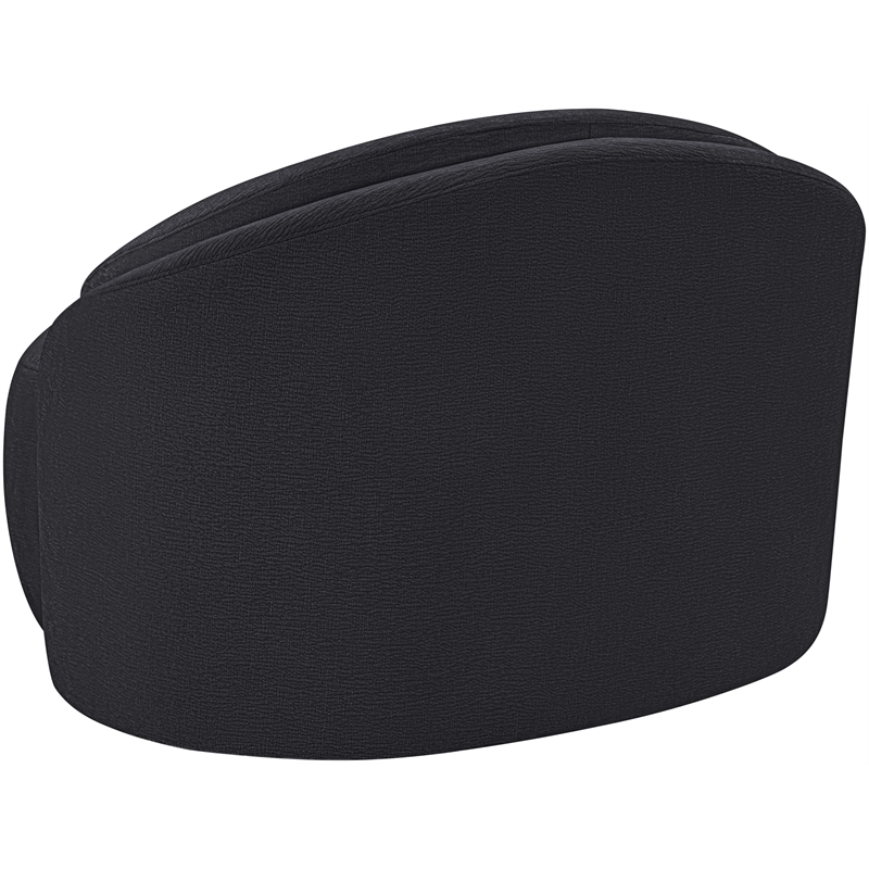 Bowery Hill Contemporary Black Chenille Fabric Upholstered Chair