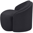 Bowery Hill Contemporary Black Chenille Fabric Upholstered Chair