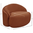Bowery Hill Contemporary Cognac Chenille Fabric Upholstered Chair
