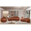 Bowery Hill Contemporary Cognac Chenille Fabric Upholstered Chair