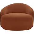 Bowery Hill Contemporary Cognac Chenille Fabric Upholstered Chair