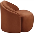 Bowery Hill Contemporary Cognac Chenille Fabric Upholstered Chair