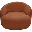Bowery Hill Contemporary Cognac Chenille Fabric Upholstered Chair