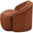 Bowery Hill Contemporary Cognac Chenille Fabric Upholstered Chair