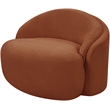 Bowery Hill Contemporary Cognac Chenille Fabric Upholstered Chair
