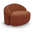 Bowery Hill Contemporary Cognac Chenille Fabric Upholstered Chair
