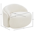Bowery Hill Contemporary Cream Chenille Fabric Upholstered Chair