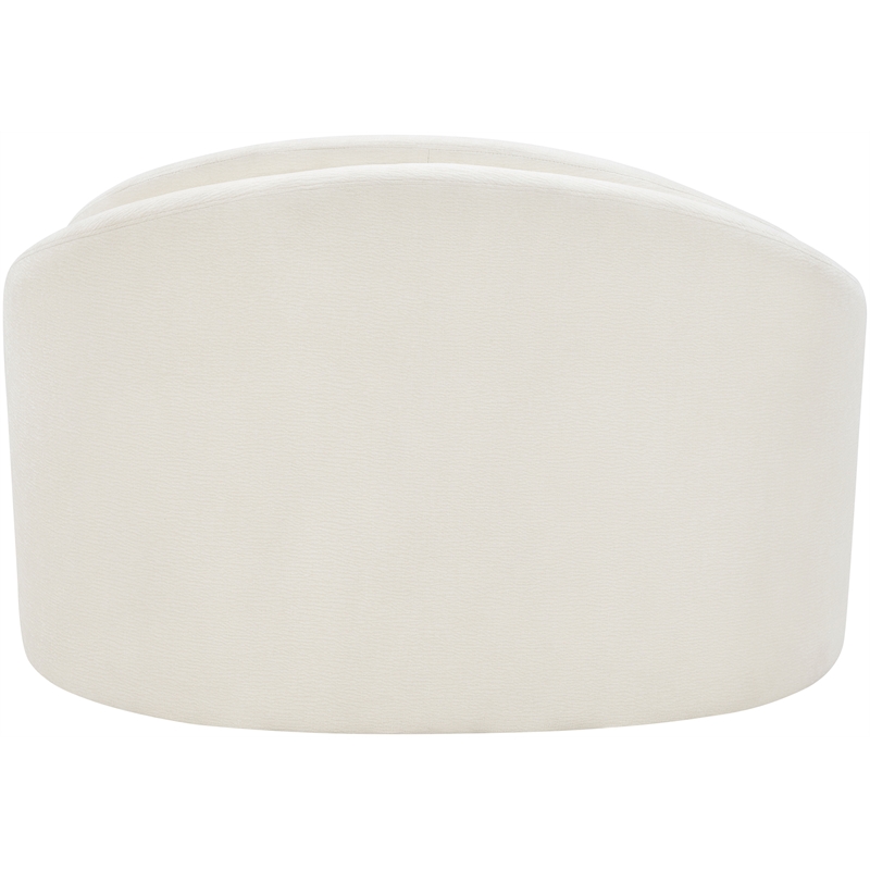 Bowery Hill Contemporary Cream Chenille Fabric Upholstered Chair