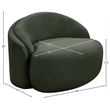 Bowery Hill Contemporary Green Chenille Fabric Upholstered Chair