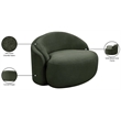 Bowery Hill Contemporary Green Chenille Fabric Upholstered Chair