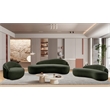 Bowery Hill Contemporary Green Chenille Fabric Upholstered Chair