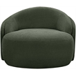 Bowery Hill Contemporary Green Chenille Fabric Upholstered Chair