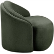 Bowery Hill Contemporary Green Chenille Fabric Upholstered Chair