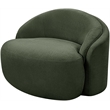 Bowery Hill Contemporary Green Chenille Fabric Upholstered Chair