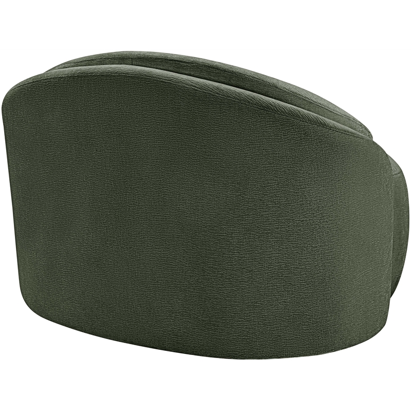 Bowery Hill Contemporary Green Chenille Fabric Upholstered Chair