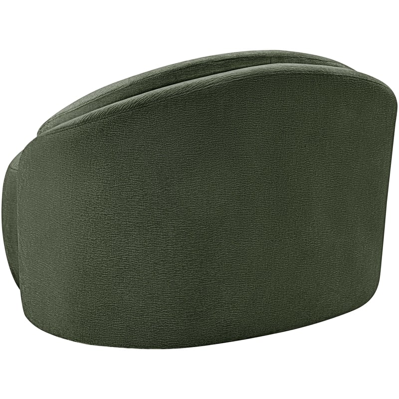 Bowery Hill Contemporary Green Chenille Fabric Upholstered Chair