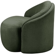Bowery Hill Contemporary Green Chenille Fabric Upholstered Chair