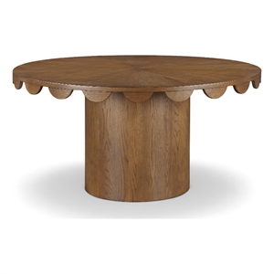 Bowery Hill Contemporary 60&quot Rich Brown Oak Veneer Dining Table