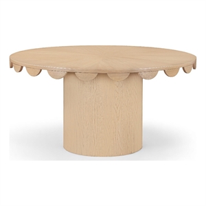 Bowery Hill Contemporary 60&quot Natural Oak Veneer Dining Table