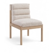 Bowery Hill Contemporary Beige Linen Textured Fabric Dining Chair (Set of 2)