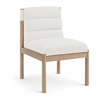 Bowery Hill Contemporary Cream Linen Textured Fabric Dining Chair (Set of 2)