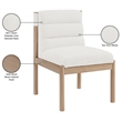 Bowery Hill Contemporary Cream Linen Textured Fabric Dining Chair (Set of 2)