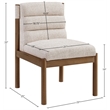 Bowery Hill Contemporary Beige Linen Textured Fabric Dining Chair (Set of 2)