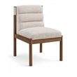Bowery Hill Contemporary Beige Linen Textured Fabric Dining Chair (Set of 2)